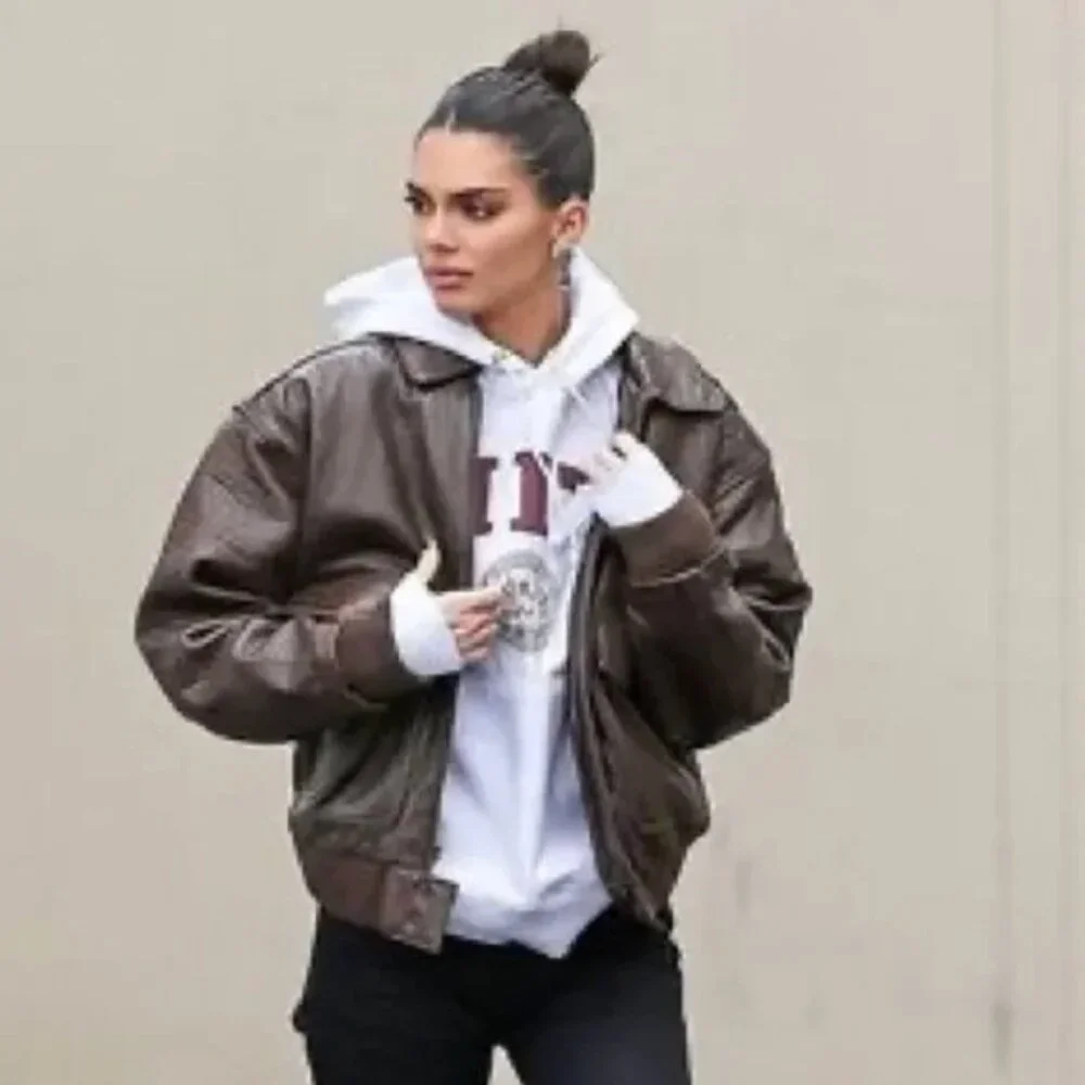 Members Only Men's Chocolate Brown Leather Bomber Jacket 42 - Picture 15 of 16